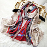 Ladies Floral Silk Scarf 100% Mulberry Long Printed Silk Scarf Style - 2 M