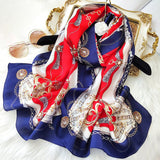 Ladies Floral Silk Scarf 100% Mulberry Long Printed Silk Scarf Style - 11 M