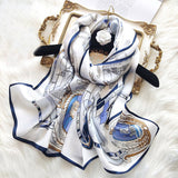 Ladies Floral Silk Scarf 100% Mulberry Long Printed Silk Scarf Style - 12 M