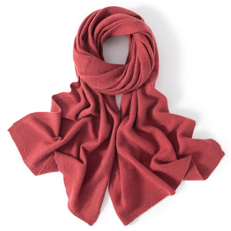 Long Cashmere Scarf Luxury Pure Cashmere Winter Scarves Red L