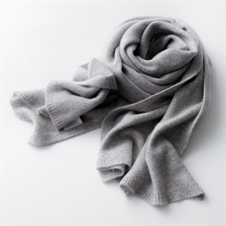Premium Cashmere Scarf Long Pure Cashmere Winter Scarf Gray L