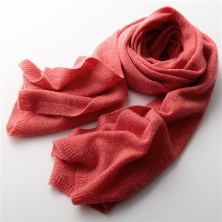 Long Cashmere Scarf Luxury Pure Cashmere Winter Scarves Red L