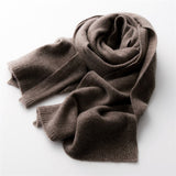 Premium Cashmere Scarf Long Pure Cashmere Winter Scarf Taupe L