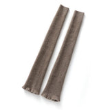 Long Cashmere Leg Warmers Ribbed Cashmere Knee Pads Taupe M