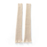 Long Cashmere Leg Warmers Ribbed Cashmere Knee Pads Beige M