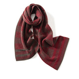 Greek Key Pattern Cashmere Scarf Long Cashmere Winter Scarves Red L