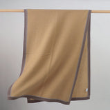 Ribbed Cashmere Scarf Long Cashmere Shawl And Wraps Border Detail Camel XL