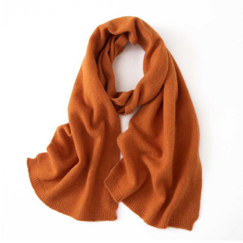 Long Heather Cashmere Scarf Multi Colors Cashmere Shawl and Wrap Dark Grey M