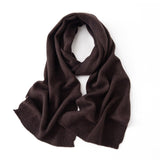 Long Heather Cashmere Scarf Multi Colors Cashmere Shawl and Wrap Coffee M