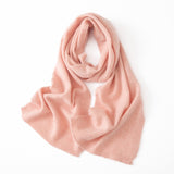 Long Heather Cashmere Scarf Multi Colors Cashmere Shawl and Wrap Pink M