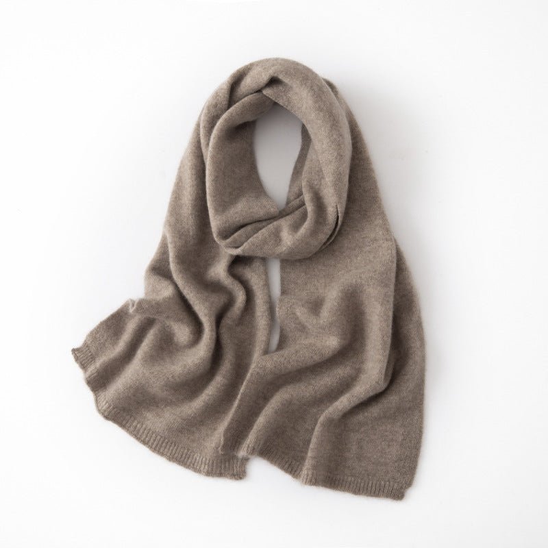 Long Heather Cashmere Scarf Multi Colors Cashmere Shawl and Wrap Taupe M