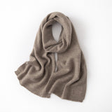 Long Heather Cashmere Scarf Multi Colors Cashmere Shawl and Wrap Taupe M