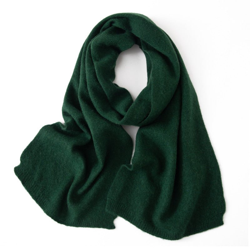 Long Heather Cashmere Scarf Multi Colors Cashmere Shawl and Wrap Green M
