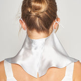 Long Silk Face Masks Silk Face Cover Breathable Anti - uv Mask Silver Gray M