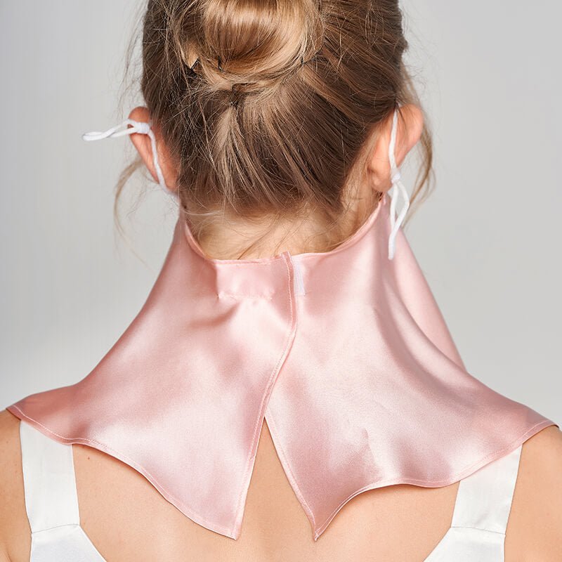 Long Silk Face Masks Silk Face Cover Breathable Anti - uv Mask Pink M