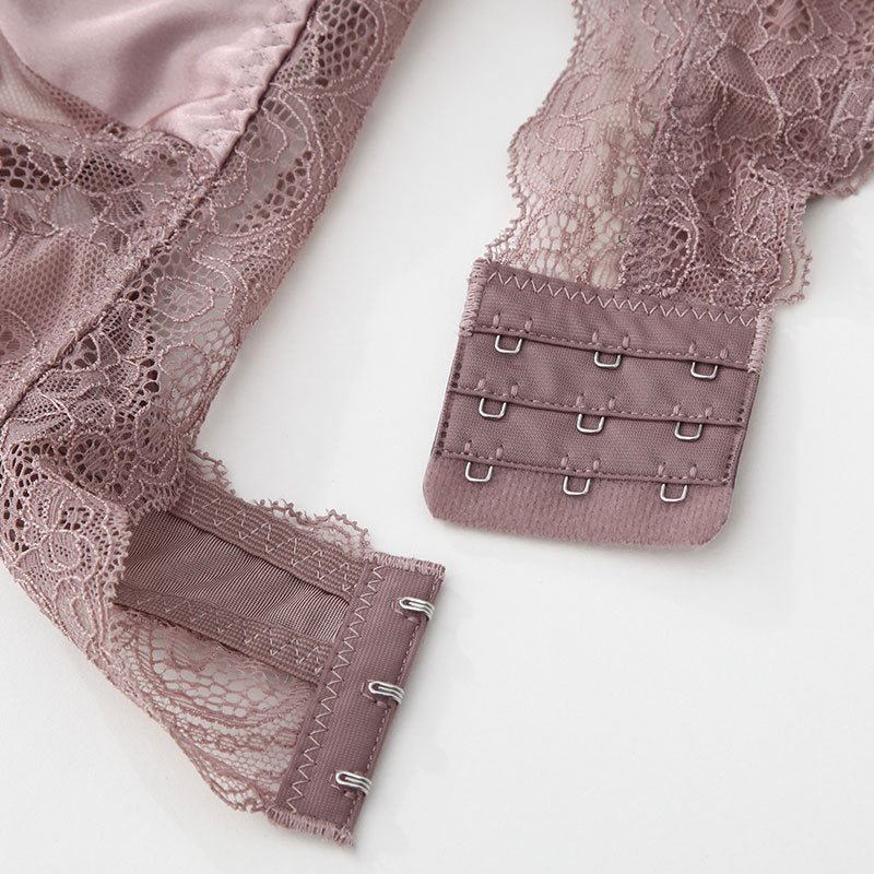 Luxurious Lace Wireless Silk Bralette Rosy Pink S