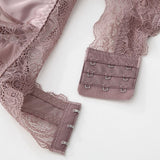 Luxurious Lace Wireless Silk Bralette Rosy Pink S