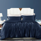 Luxury 100% 19 Momme 4PCS Silk Duvet Cover Set (fitted sheet) Ivory Twin