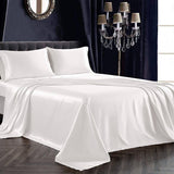 Luxury 100% Silk Bedding 19MM 4PCS Silk Bedding Set Ivory Twin