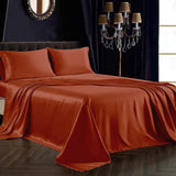Luxury 100% Silk Bedding 19MM 4PCS Silk Bedding Set Navy Blue Twin