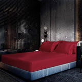 Luxury 100% Silk Bedding 22 Momme 1 Pcs Silk Fitted Sheet Claret Twin (39"x75"+16")