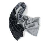 Luxury Cashmere Shawl Gradient Cashmere Knit Scarf Cashmere Stole Grey L