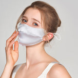 Luxury Silk Face Masks Sun Protection Mask Anti - UV Face Mask M Silver Gray