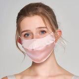 Luxury Silk Face Masks Sun Protection Mask Anti - UV Face Mask M Pink