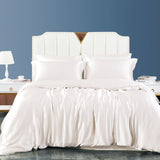 Luxury Silk Bedding Sets 19 Momme 3PCS Duvet Cover Set Ivory Twin