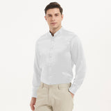 Luxury Silk Shirt For Men Collarless Long Sleeve silk tops
