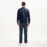 Luxury Silk Henley Shirts For Men Pure Silk Stand Collar Top