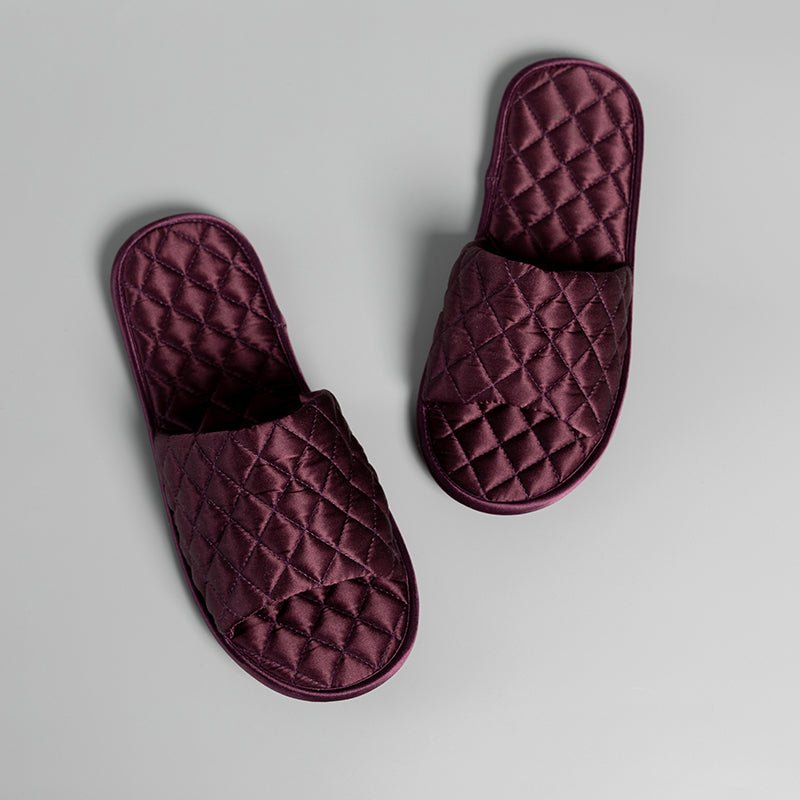 Luxury Silk Slippers For Women Soft home Slippers Travel Slippers Pink M