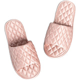 Luxury Silk Slippers For Women Soft home Slippers Travel Slippers Haze Blue M