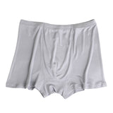 Silk Boxer Briefs Men Silk Knitted Underwear Comfy Silk Boxer Black S
