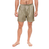 Mens Silk Pajama Shorts Pants Luxury 100% Pure Silk Boxers Dark Gray XS