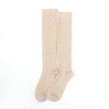 Mid Calf Cashmere Socks Lightweight Cashmere Crew Socks Cashmere Knit Socks Beige M