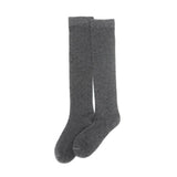 Mid Calf Cashmere Socks Lightweight Cashmere Crew Socks Cashmere Knit Socks Gray M