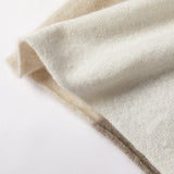 Pure Cashmere Infinity Neck Gaiter Ultra - Soft Colorblock Loop Scarf Beige + Taupe + Ivory M