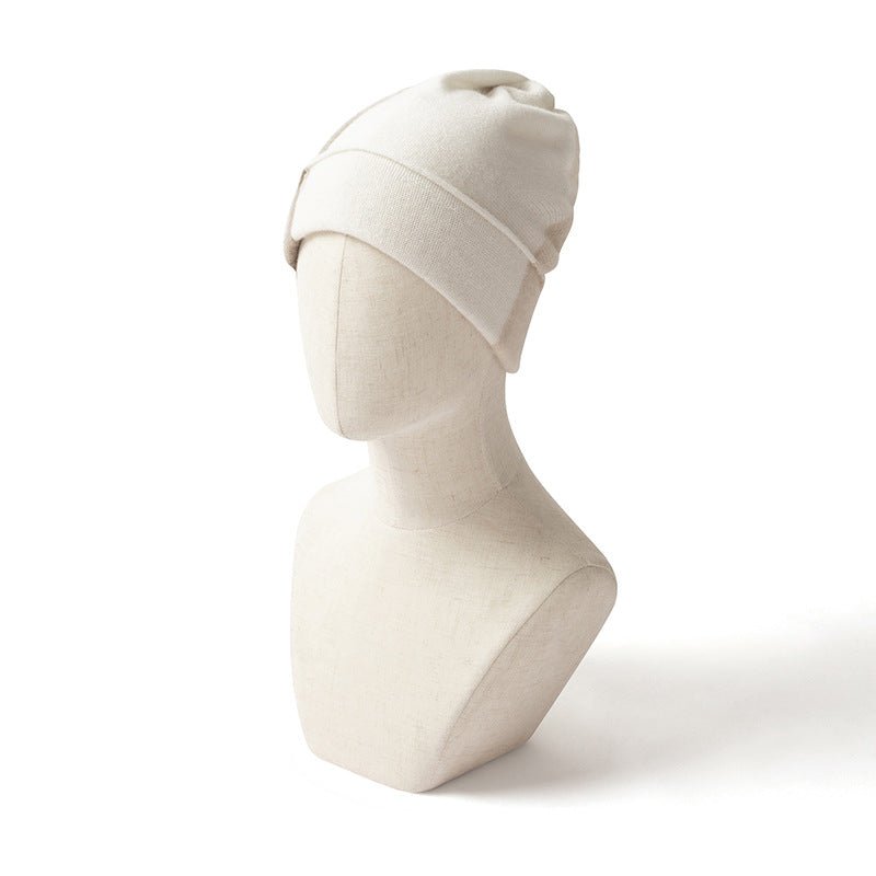 Pure Cashmere Infinity Neck Gaiter Ultra - Soft Colorblock Loop Scarf Beige + Taupe + Ivory M