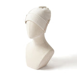 Pure Cashmere Infinity Neck Gaiter Ultra - Soft Colorblock Loop Scarf Beige + Taupe + Ivory M
