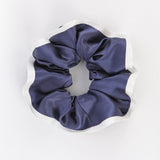 Muberry Silk Hair Scrunchies For Women Navy Blue M