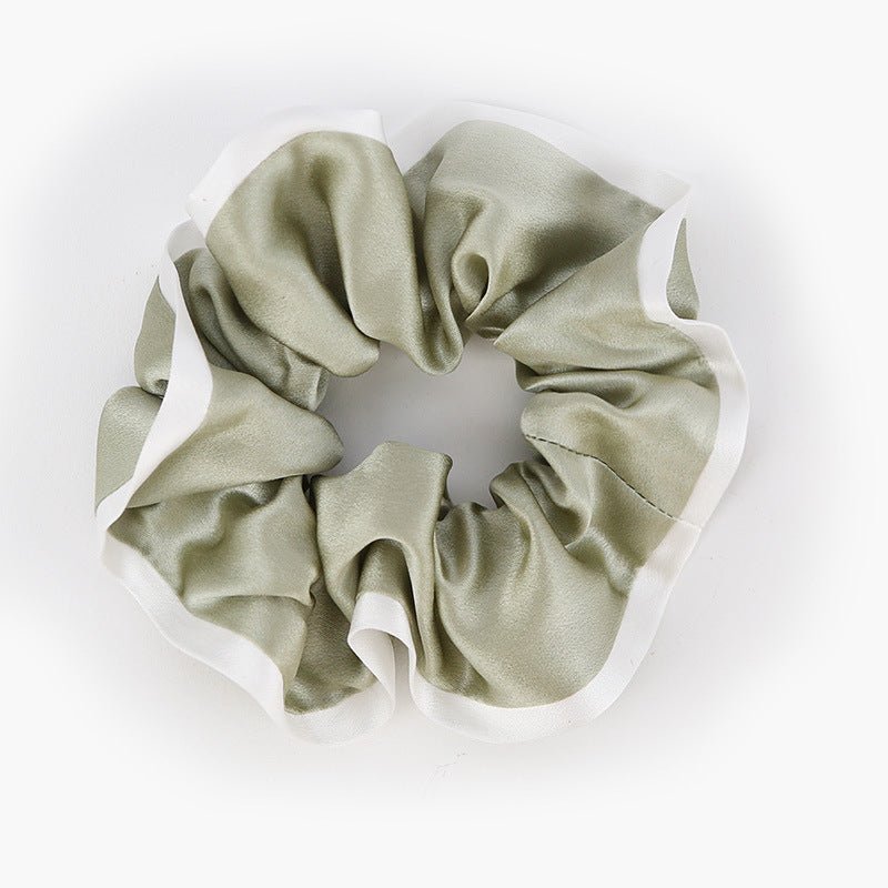 Muberry Silk Hair Scrunchies For Women Army Green M