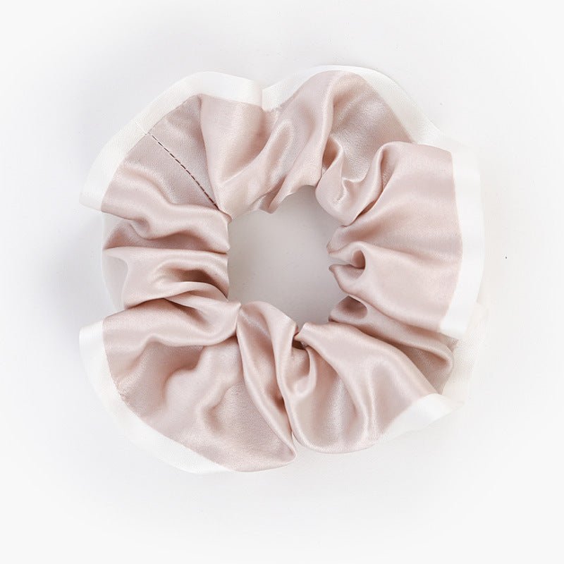 Muberry Silk Hair Scrunchies For Women Champagne M