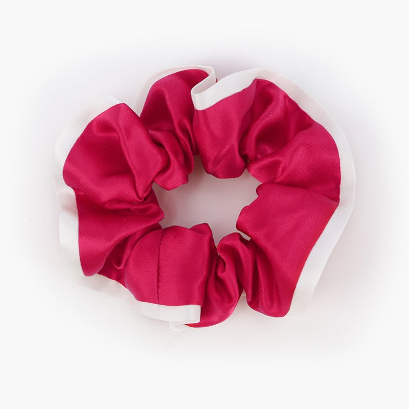 Muberry Silk Hair Scrunchies For Women Red M