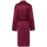 Mulberry Men's Silk Robe Luxury Long Silk Bath Robe Navy Blue XS