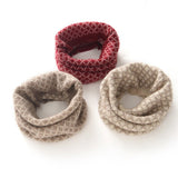 Womens Thick Cashmere Fair Isle Knit Infinity Scarf Neck Gaiter Taupe M