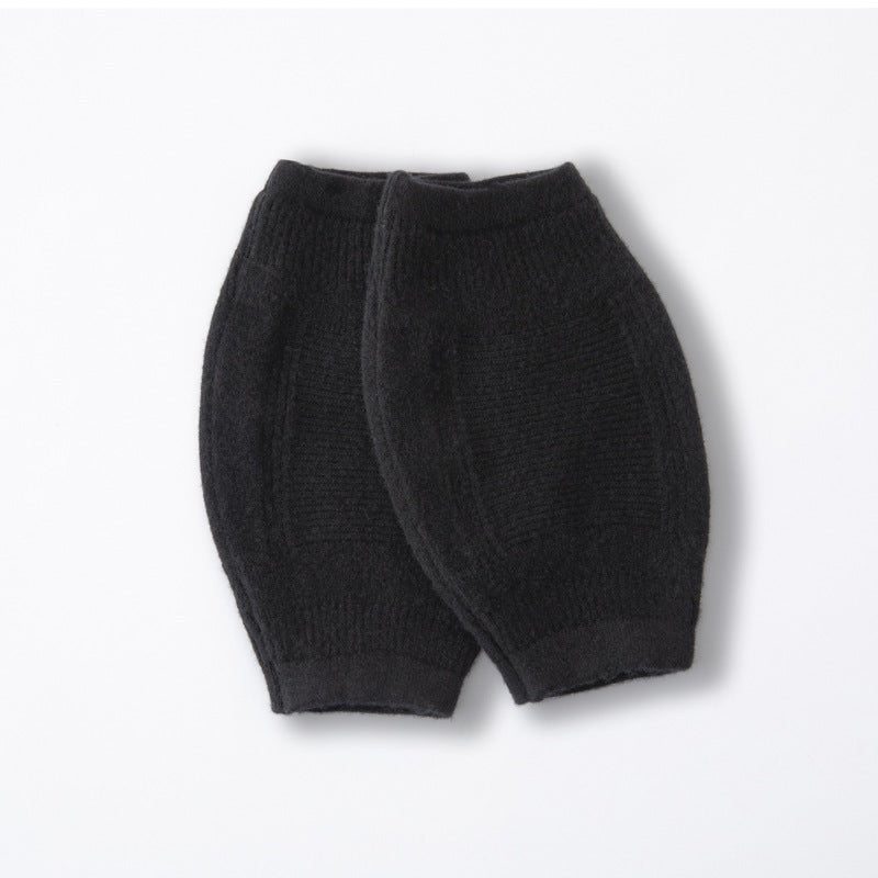 Premium Cashmere Knit Knee Warmers Cashmere Knee Sleeve Wraps Black M