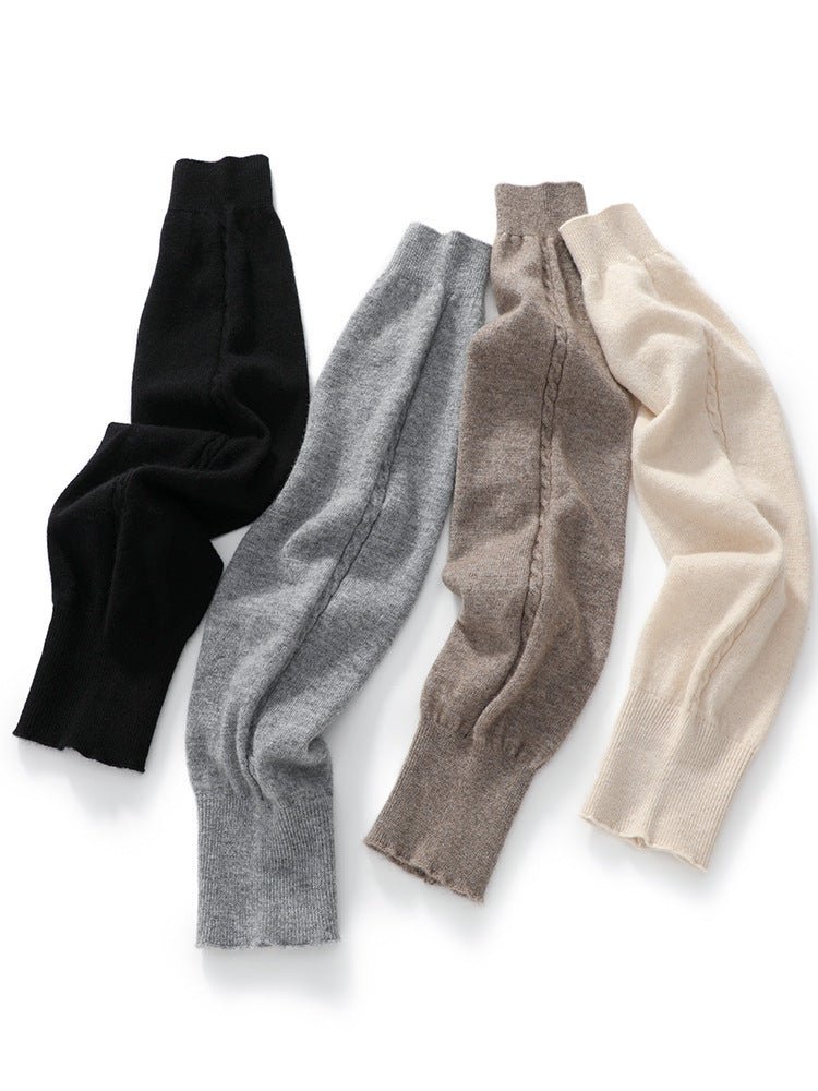 Unisex Soft Pure Cashmere Leg Warmers Knee Warmer Ultimate Comfort Black M