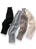 Unisex Soft Pure Cashmere Leg Warmers Knee Warmer Ultimate Comfort Black M