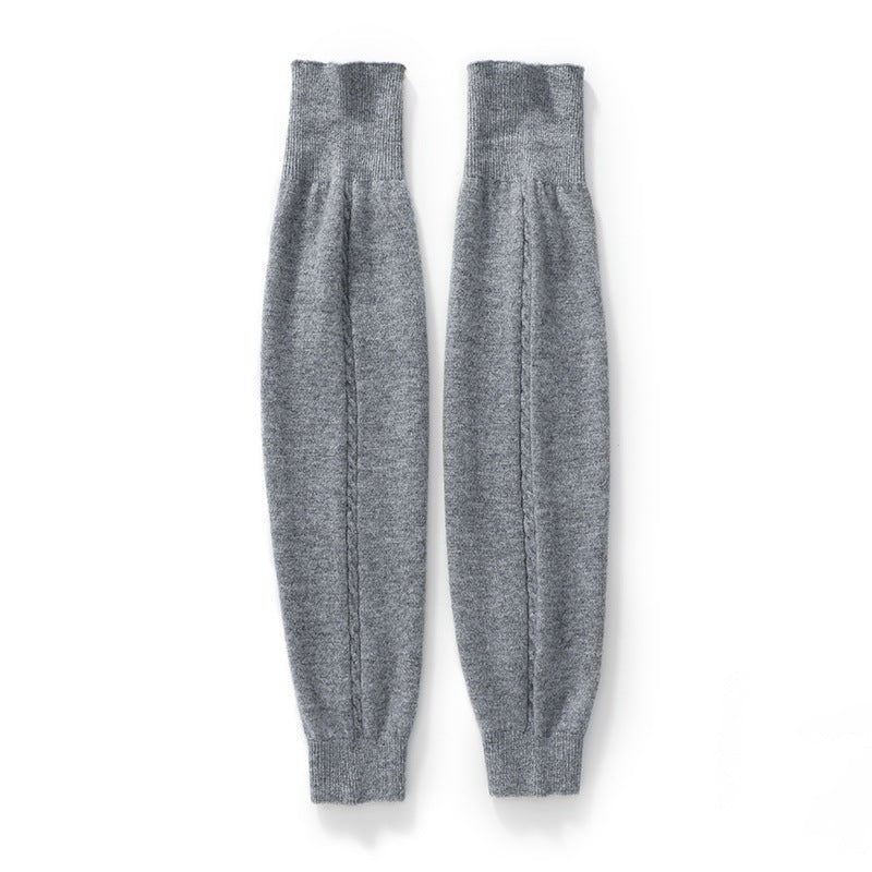 Unisex Soft Pure Cashmere Leg Warmers Knee Warmer Ultimate Comfort Gray M